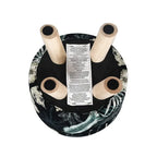 Repose-pieds rond en velours ottoman – Floral, Rembourrage moderne en mousse et pieds en bois massif, Utilisateur unique