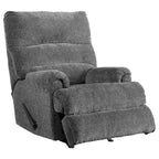 Fauteuil inclinable manuel à levier – Gris, polyester classique et mousse haute densité, une place