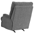 Fauteuil inclinable manuel à levier – Gris, polyester classique et mousse haute densité, une place