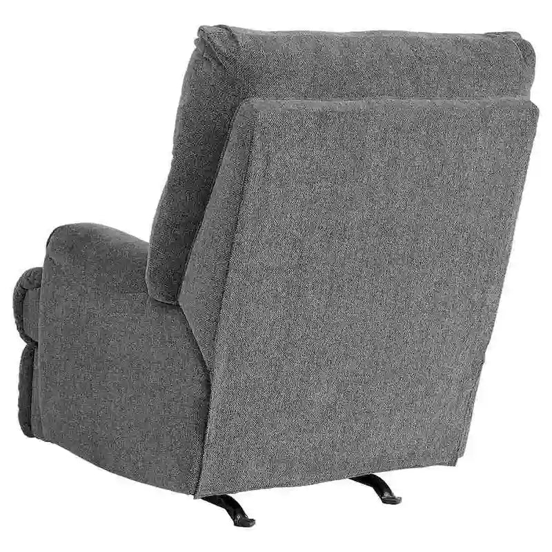 Fauteuil inclinable manuel à levier – Gris, polyester classique et mousse haute densité, une place
