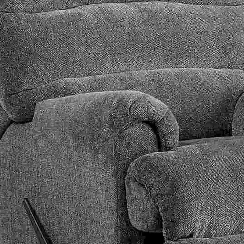 Fauteuil inclinable manuel à levier – Gris, polyester classique et mousse haute densité, une place