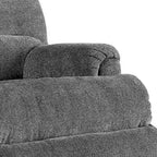 Fauteuil inclinable manuel à levier – Gris, polyester classique et mousse haute densité, une place