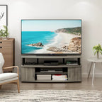 Meuble TV en bois composite gris/noyer/blanc/pin pour téléviseurs jusqu'à 55 pouces