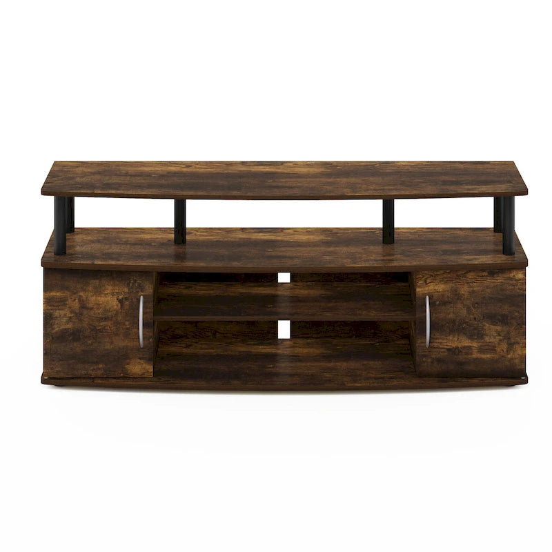 Meuble TV en bois composite gris/noyer/blanc/pin pour téléviseurs jusqu'à 55 pouces