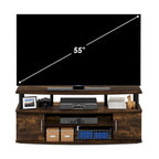 Meuble TV en bois composite gris/noyer/blanc/pin pour téléviseurs jusqu'à 55 pouces