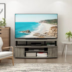 Meuble TV en bois composite gris/noyer/blanc/pin pour téléviseurs jusqu'à 55 pouces