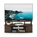 Meuble TV en bois composite gris/noyer/blanc/pin pour téléviseurs jusqu'à 55 pouces