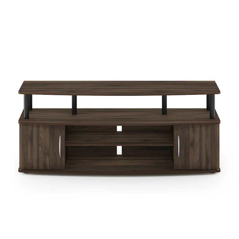 Meuble TV en bois composite gris/noyer/blanc/pin pour téléviseurs jusqu'à 55 pouces