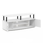 Meuble TV en bois composite gris/noyer/blanc/pin pour téléviseurs jusqu'à 55 pouces