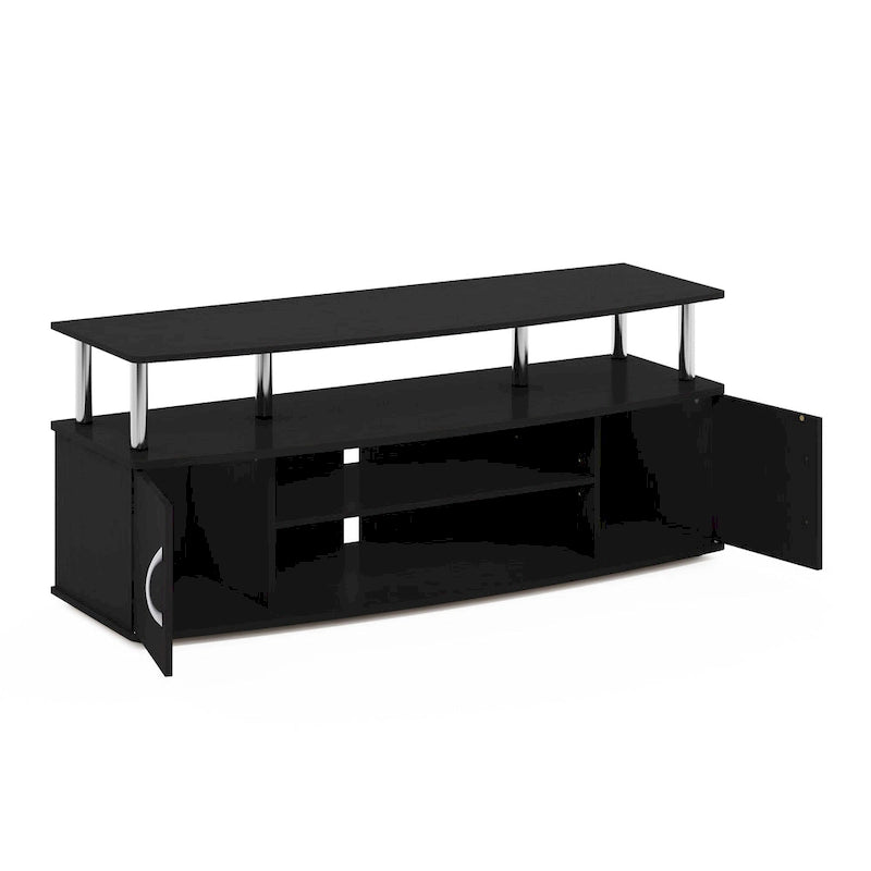 Meuble TV en bois composite gris/noyer/blanc/pin pour téléviseurs jusqu'à 55 pouces