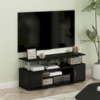 Meuble TV en bois composite gris/noyer/blanc/pin pour téléviseurs jusqu'à 55 pouces