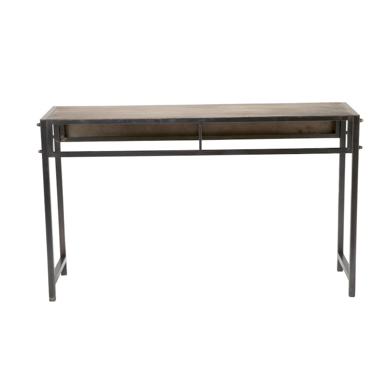 Console – Bronze, métal patiné industriel, utilisateur unique
