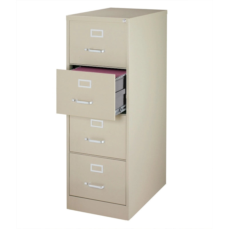 Classeur vertical en acier à 4 tiroirs format légal – Beige/Noir/Gris pour 1