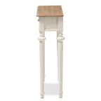 Console avec tiroir – Chêne blanc / naturel, Bois de style provincial français, Utilisateur unique
