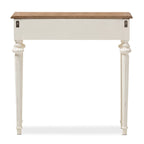 Console avec tiroir – Chêne blanc / naturel, Bois de style provincial français, Utilisateur unique