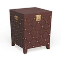 Table d'appoint coffre – Espresso, bois et placage cloutés, utilisateur unique