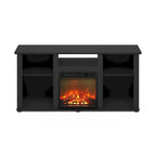Meuble TV cheminée électrique pour téléviseurs jusqu'à 55 po chêne français gris/blanc/americano