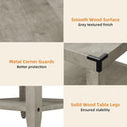 Table d'appoint à 3 niveaux – Gris, bois rustique de ferme, utilisateur unique