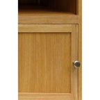 Table d'appoint avec placard et étagère – Bois naturel, style Shaker, utilisateur unique