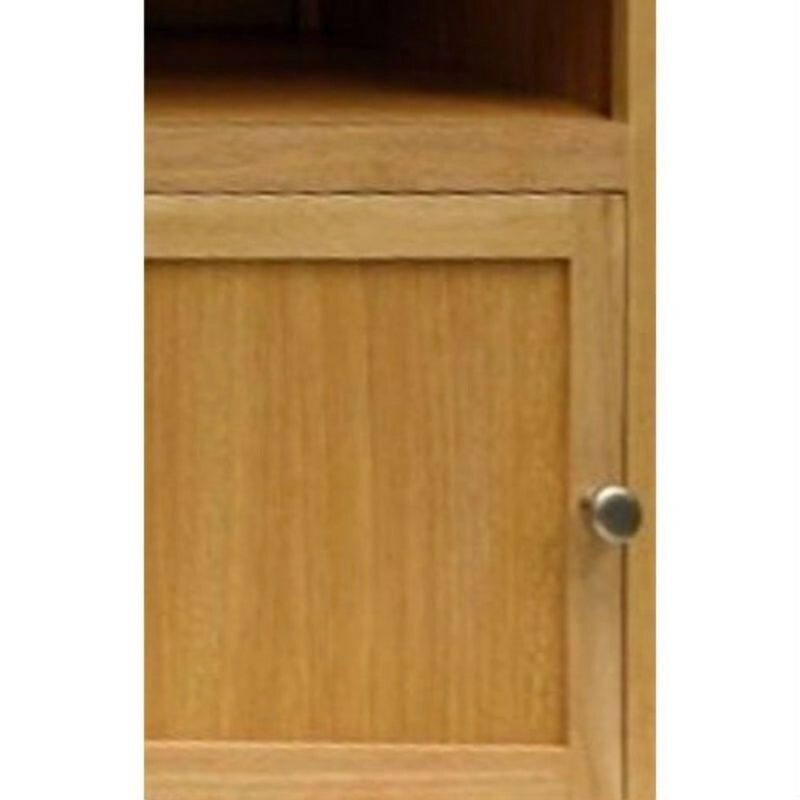 Table d'appoint avec placard et étagère – Bois naturel, style Shaker, utilisateur unique