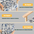 Fauteuil d'appoint en lin blanc/jaune avec structure en bois d'hévéa (lot de 2)