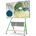 Meuble TV roulant vert menthe pour téléviseurs de 55 à 78 pouces avec réglage de la hauteur