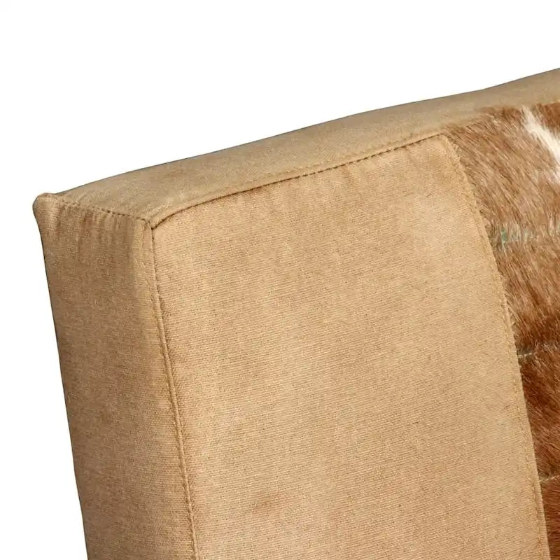 Fauteuil industriel en cuir véritable marron avec cadre en acier pour 1 personne