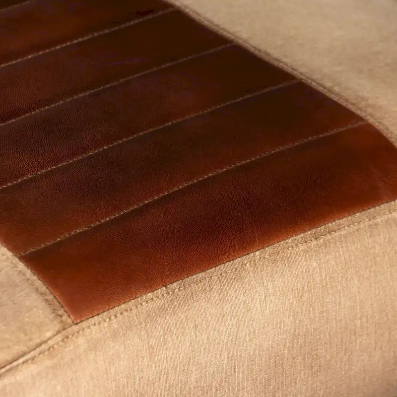 Fauteuil industriel en cuir véritable marron avec cadre en acier pour 1 personne