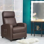 Fauteuil inclinable à dossier haut et dossier rabattable en velours noir de style Mid-Century pour 1 personne