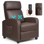 Fauteuil inclinable à dossier haut et dossier rabattable en velours noir de style Mid-Century pour 1 personne