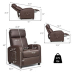 Fauteuil inclinable à dossier haut et dossier rabattable en velours noir de style Mid-Century pour 1 personne