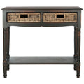 Console de rangement avec tiroirs en rotin – Marron/Sépia, pin colonial, 1 à 2 utilisateurs