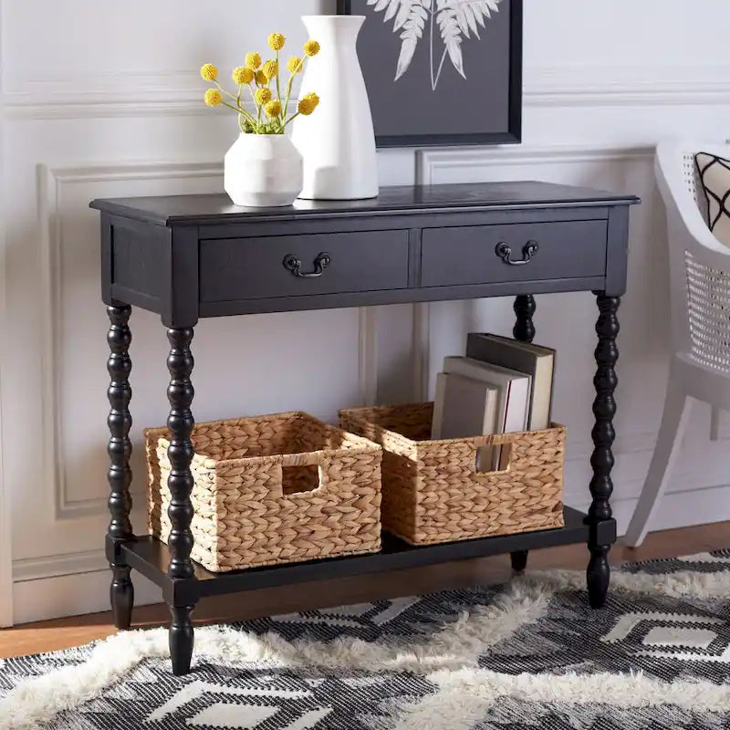 Console à 2 tiroirs - 35.5 W x 13 L x 29.5 H - 35.5 W x 13 L x 29.5 H - 36Wx13Dx30H