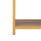 Console géométrique – Noyer / Noir / Beige, Bois d'inspiration artistique moderne, Utilisation individuelle