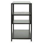 Console géométrique – Noyer / Noir / Beige, Bois d'inspiration artistique moderne, Utilisation individuelle