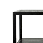 Console géométrique – Noyer / Noir / Beige, Bois d'inspiration artistique moderne, Utilisation individuelle