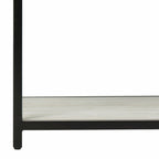 Console géométrique – Noyer / Noir / Beige, Bois d'inspiration artistique moderne, Utilisation individuelle
