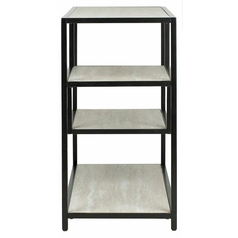 Console géométrique – Noyer / Noir / Beige, Bois d'inspiration artistique moderne, Utilisation individuelle