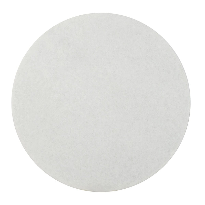 Table d'appoint ronde – Or et blanc, plateau en granit et base en fer de style branche, utilisateur unique
