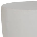 Table d'appoint en béton – Ivoire / Gris foncé, Ronde sculpturale, Intérieur et extérieur, Utilisation individuelle