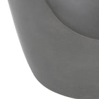Table d'appoint en béton – Ivoire / Gris foncé, Ronde sculpturale, Intérieur et extérieur, Utilisation individuelle