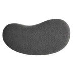 Banc ottoman rond rembourré – Avoine / Ardoise / Crème / Sauge, velours de performance moderne et base en bois d'hévéa, 1–2 utilisateurs