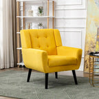 Fauteuil d'appoint moderne et doux en velours ergonomique pour salon, chambre ou maison, avec pieds noirs