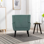 Fauteuil d'appoint moderne et doux en velours ergonomique pour salon, chambre ou maison, avec pieds noirs
