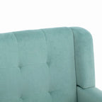 Fauteuil d'appoint moderne et doux en velours ergonomique pour salon, chambre ou maison, avec pieds noirs