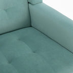 Fauteuil d'appoint moderne et doux en velours ergonomique pour salon, chambre ou maison, avec pieds noirs