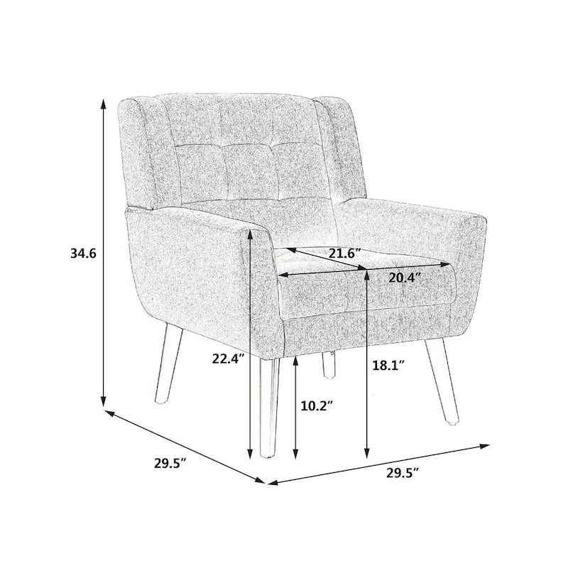 Fauteuil d'appoint moderne et doux en velours ergonomique pour salon, chambre ou maison, avec pieds noirs