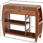 Banc de rangement en bambou avec coussin – Brun / Brun noisette, meuble à chaussures moderne pour entrée, 1-2 utilisateurs