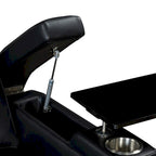 Fauteuil inclinable électrique en similicuir noir/marron avec port USB et tablette pour 1 personne