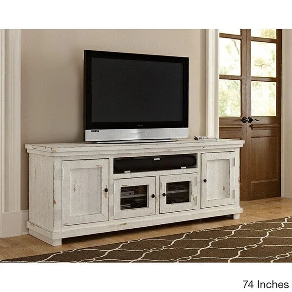 Meuble TV et meuble de rangement – Blanc, pin vieilli, 1 à 2 utilisateurs